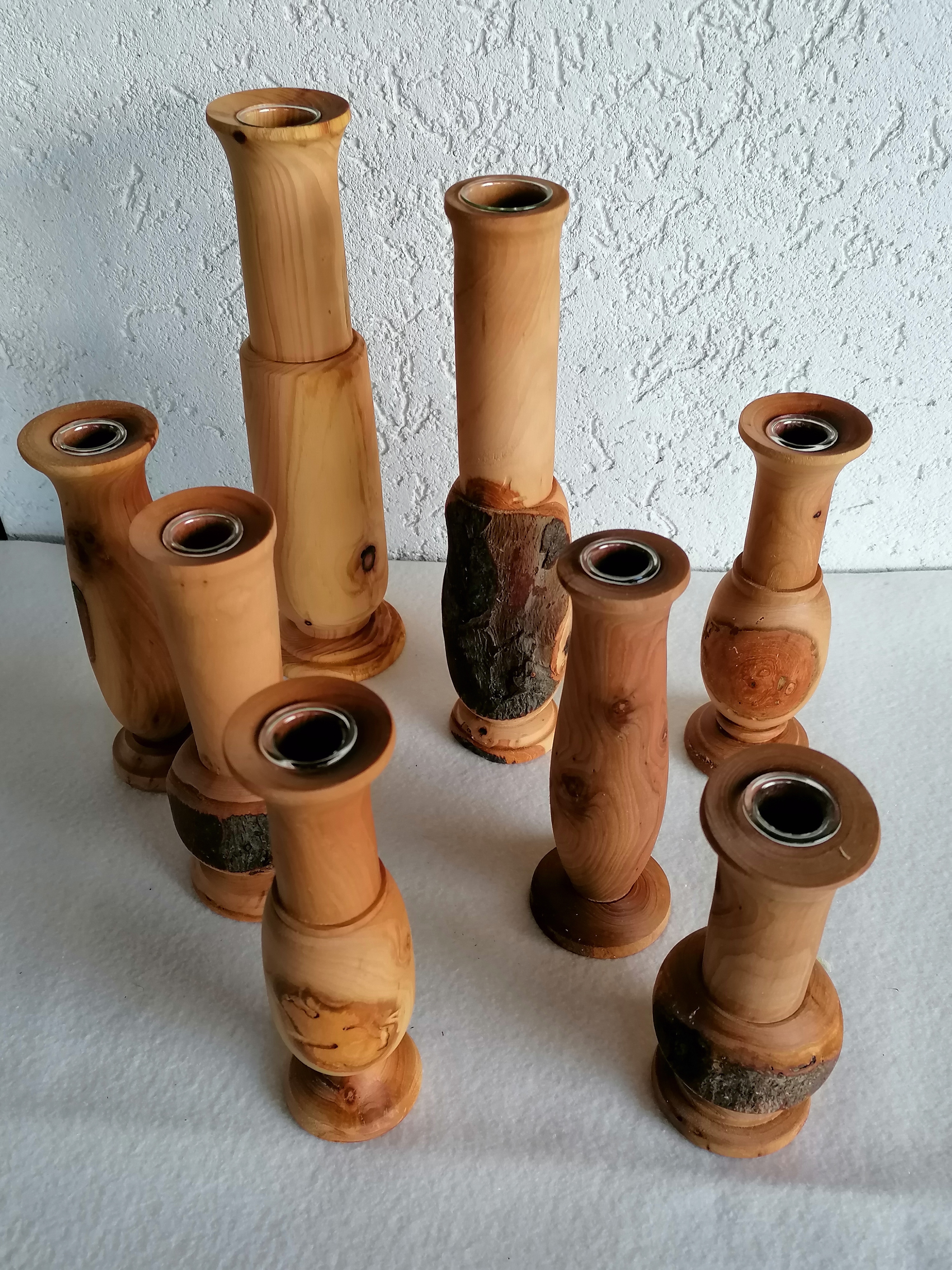 Vasen mit Glaseinsatz